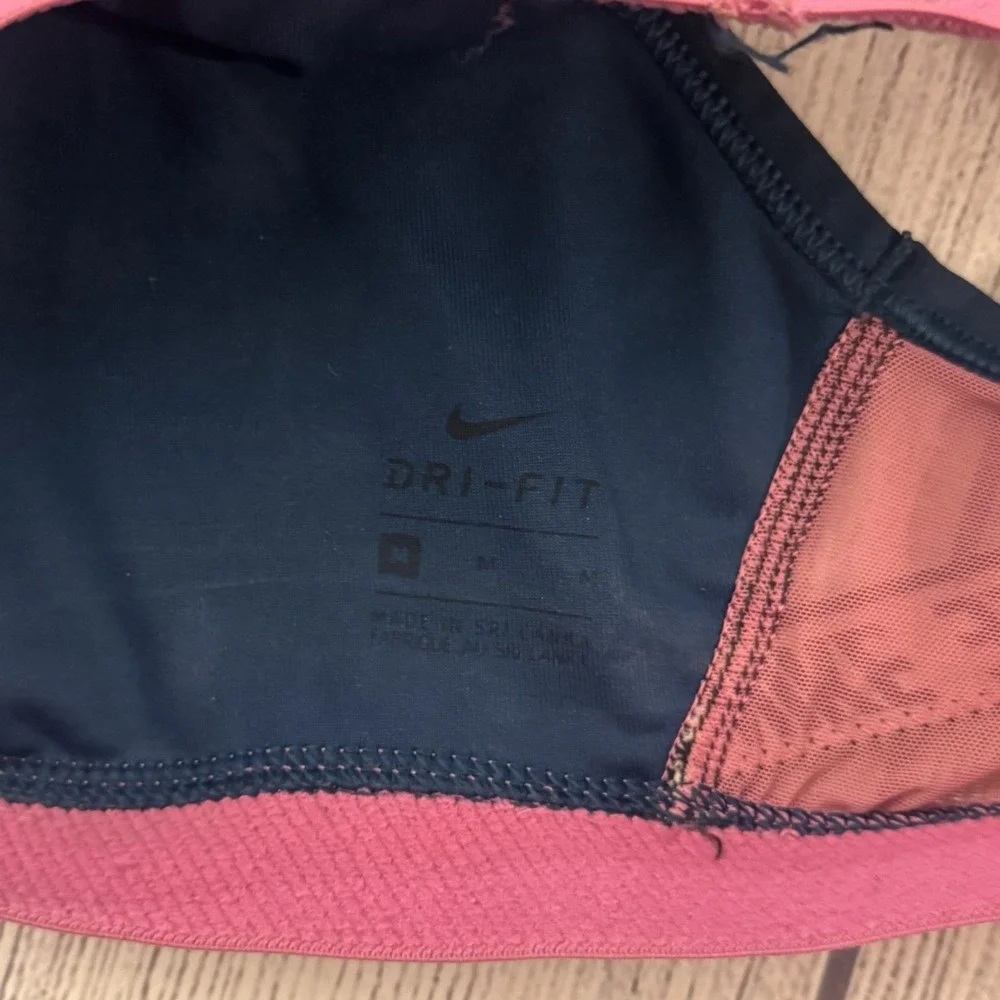 Nike Women's Indy Low-Back Light-Support Sports Bra Blue Pink Medium Activewear